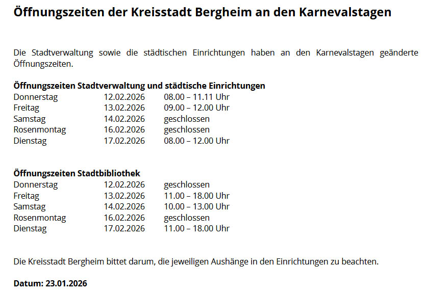 2026 02 Karnevalstermine Stadt